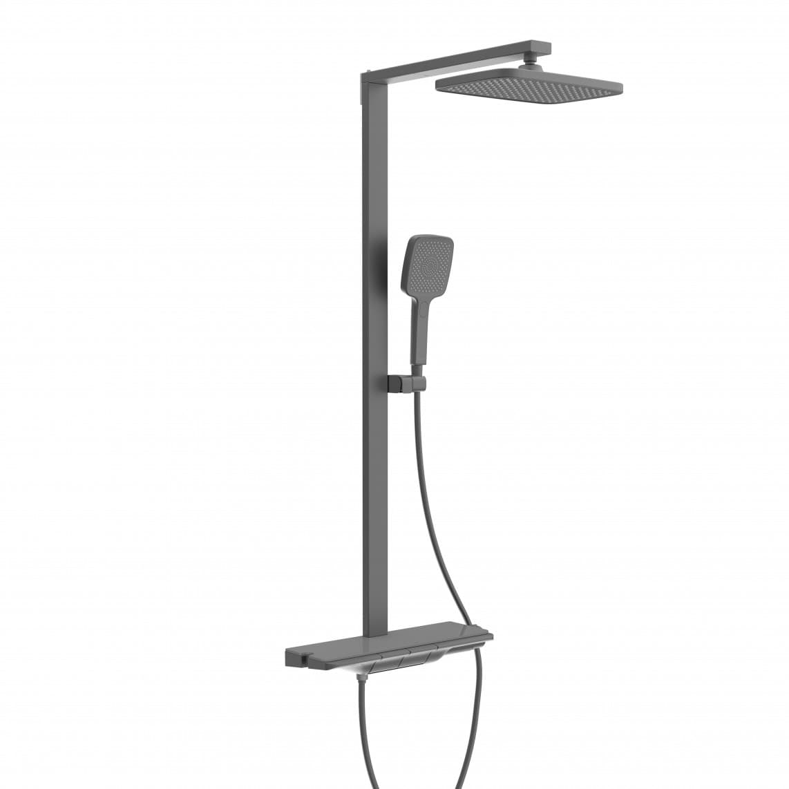 60587 HAWAII Douche de tête-Set, graphite mat, avec Mitigeur thermostatique