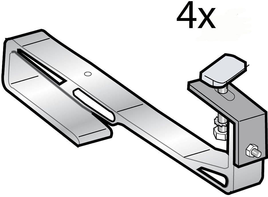 SET MONTAGE RAILS (6P)PANNEAU REMEHA APPARENT INCLINE CARRELAGE CLASSIQUE