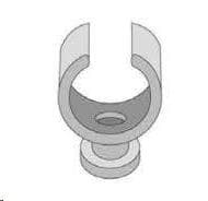 Attache simple Grise 15 - 17mm n° 370146