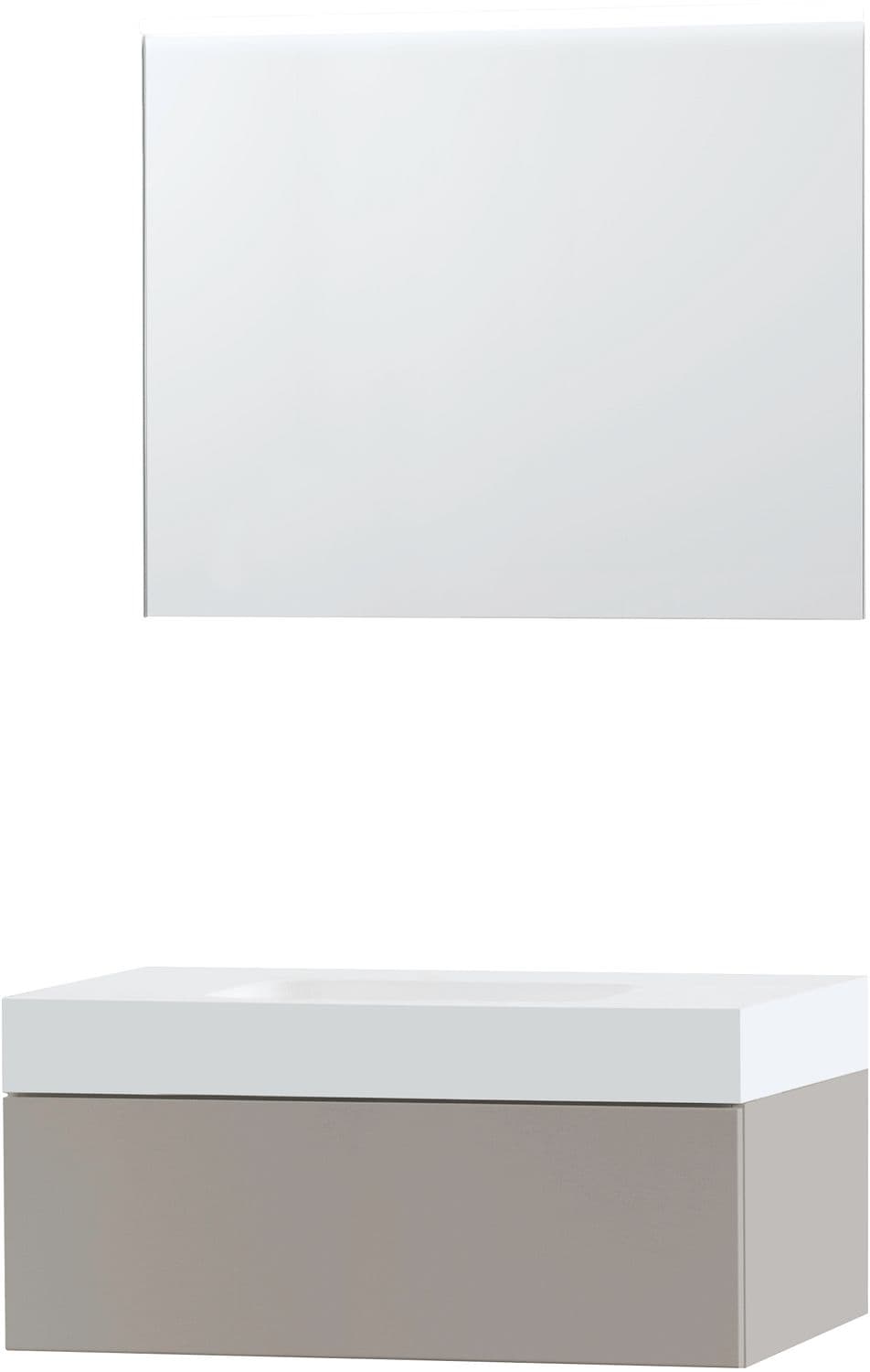 MEUBLE PURO SOLO GRIS 90 1 TIROIR SOLID PURO MIROIR