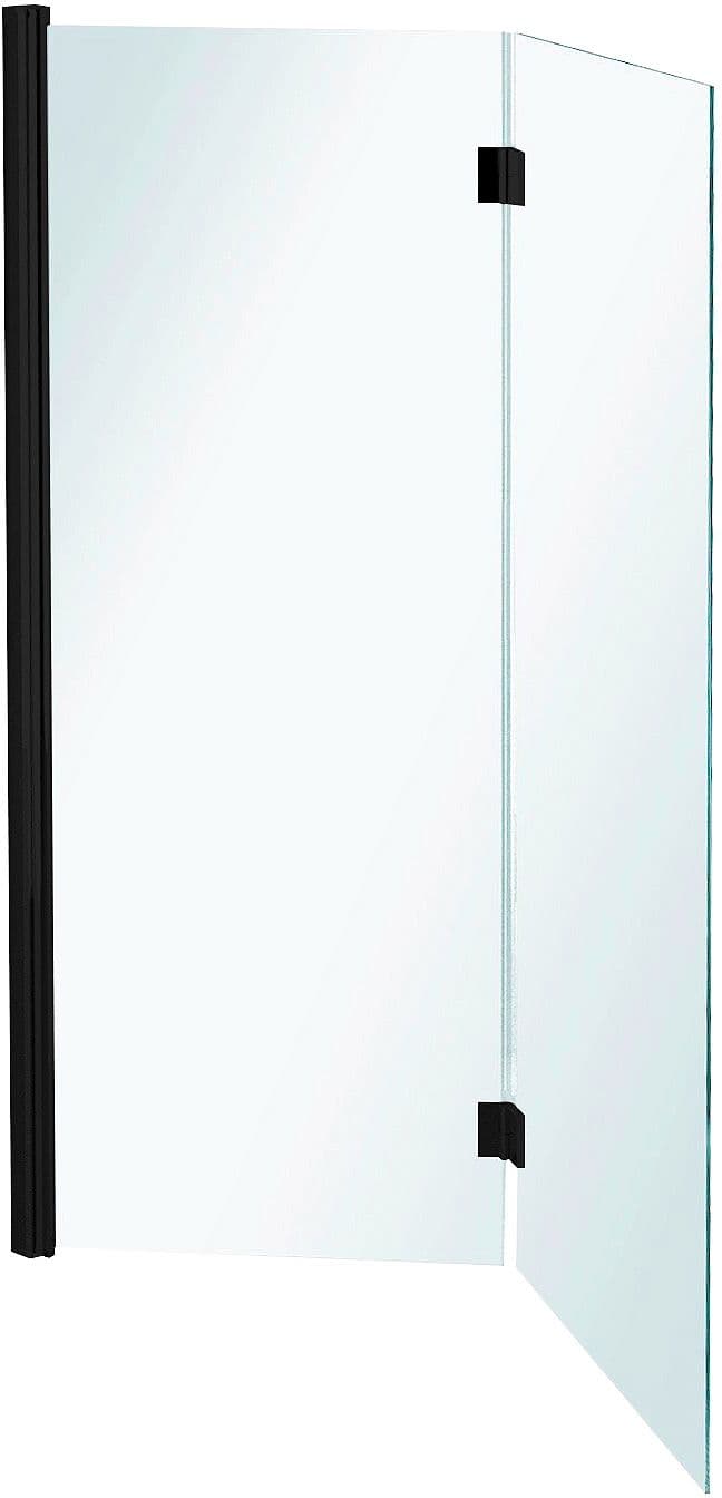 PARE-BAIN EN 2 PIECES SWING 120-150 GAUCHE NOIR MAT-CLAIR