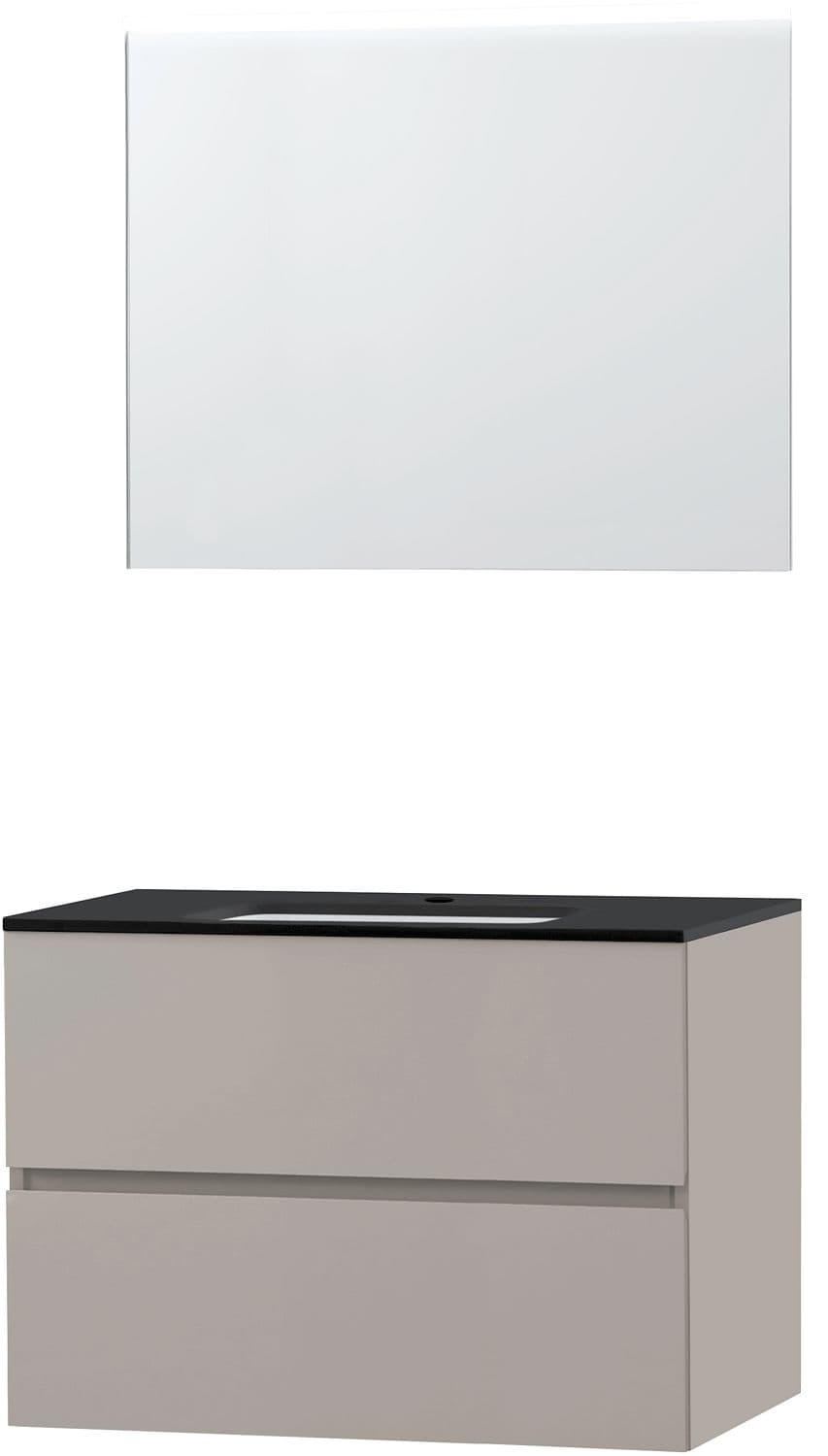 MEUBLE MOLTO POUDRE GRIS 90 BLEU BELGE MIROIR