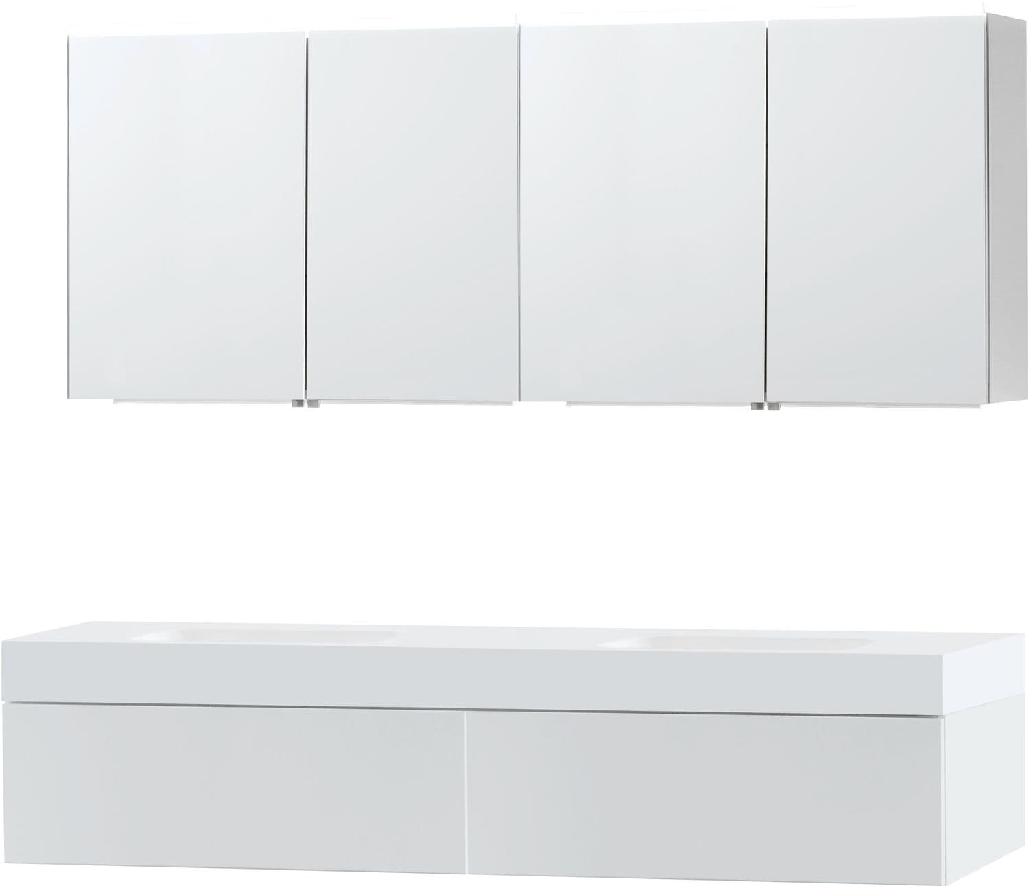MEUBLE PURO DUO BLANC 180 1 TIROIR SOLID PURO ARMOIRE TOILLETTE