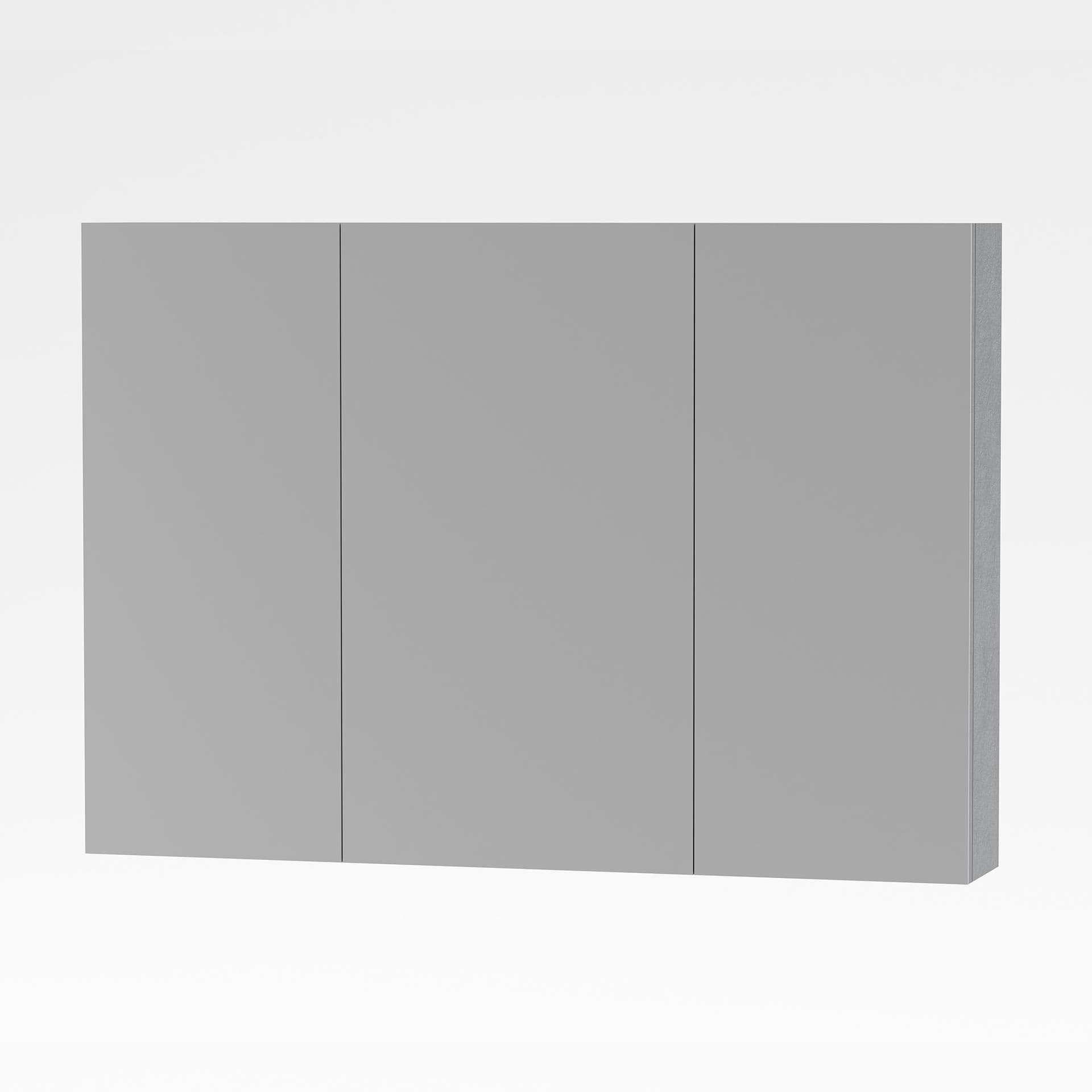 ALONI SALLY ARMOIRE MIROIR, 2 PORTES (100X70CM) - COULEUR ALUMINIUM
