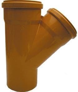 T PVC EGOUT 45° 125MM ROUGE/BRUN