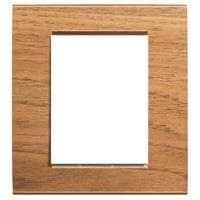 LivingLight - plaque rectangulaire 3 + 3 modules Noyer national
