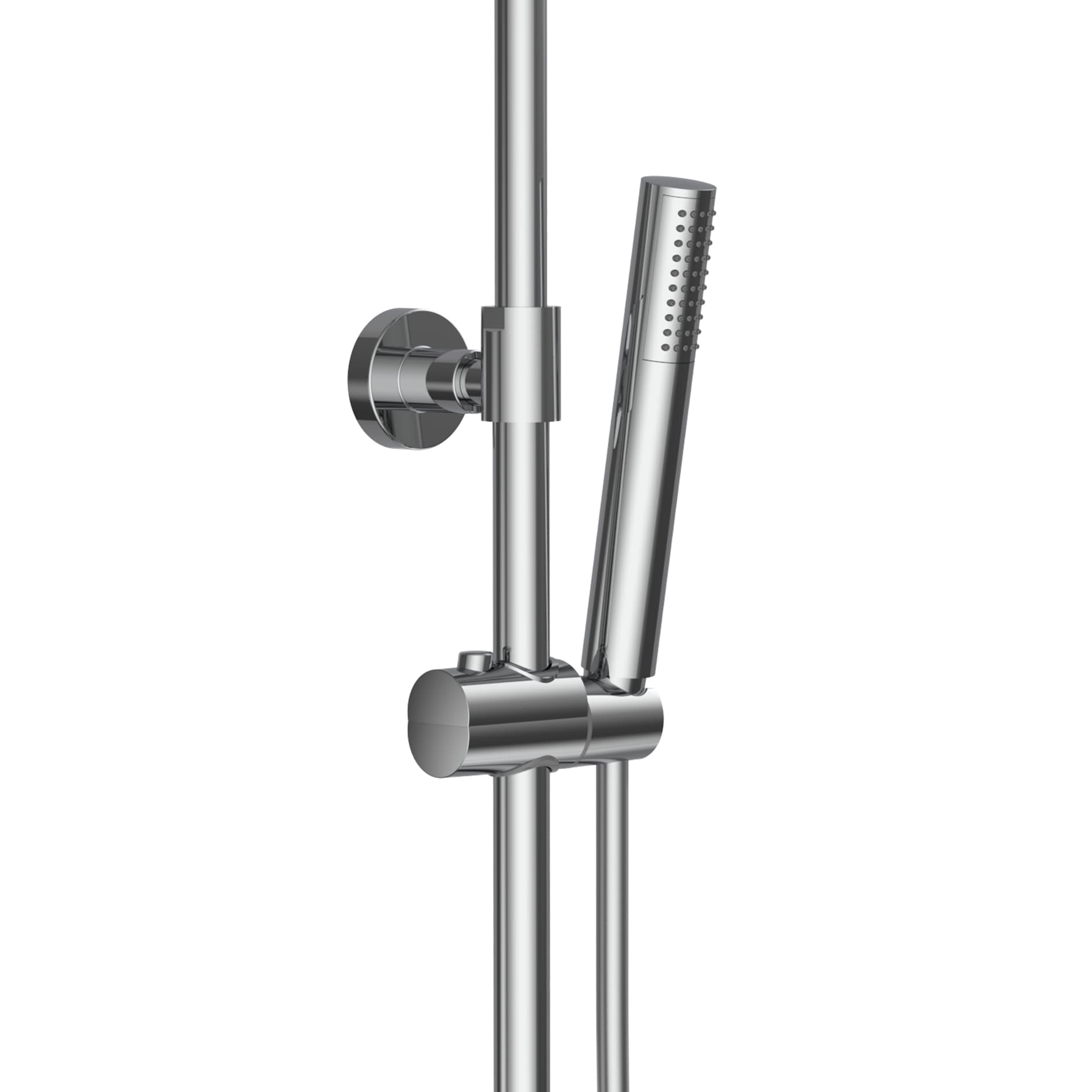ALONI OPTIMA RONDO SET DE DOUCHE À JETS DE PLUIE – THERMOSTATIQUE – MONTAGE APPARENT – COOL TOUCH - BELGAQUA – CHROME