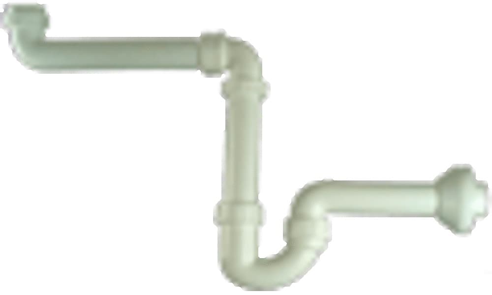 Van Marcke Pro siphon pour lavabo à encastrer 5/4" x 32 mm gain de place PP blanc
