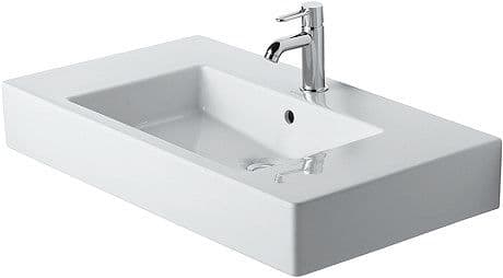 VASQUE MEUBLE VERO DURAVIT 85CM + TROU ROBINET BLANC