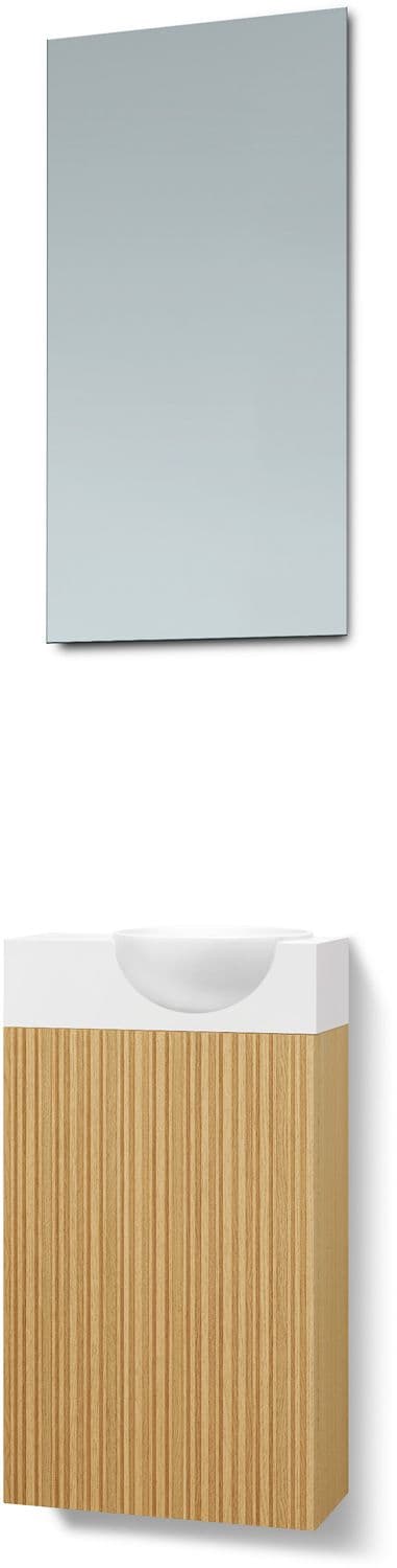 LAVE-MAINS FOREST QUO DROIT / 1 PORT/MIROIR CHENE NATURE
