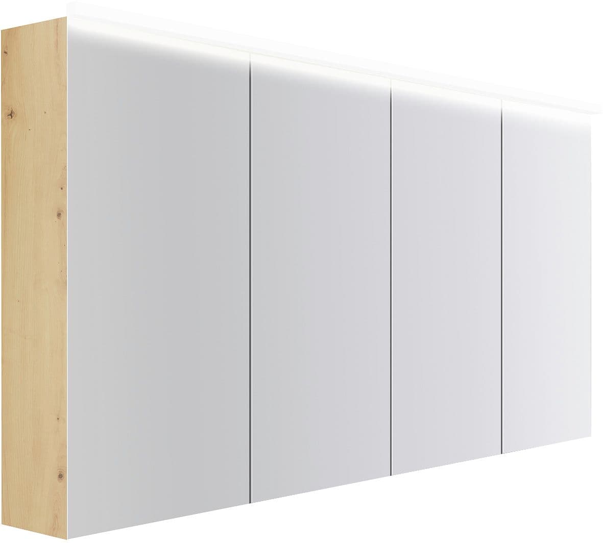 ARMOIRE TOILETTE COFFEE 4 PORTES 1600MM 4250K CHENE DECOR URBAN