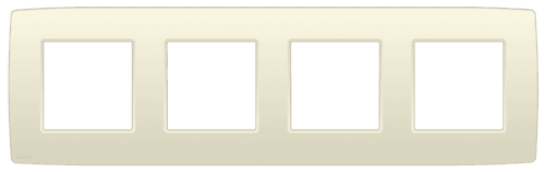 Plaque de recouvrement quadruple, entraxe de 71 mm, couleur Niko Original cream