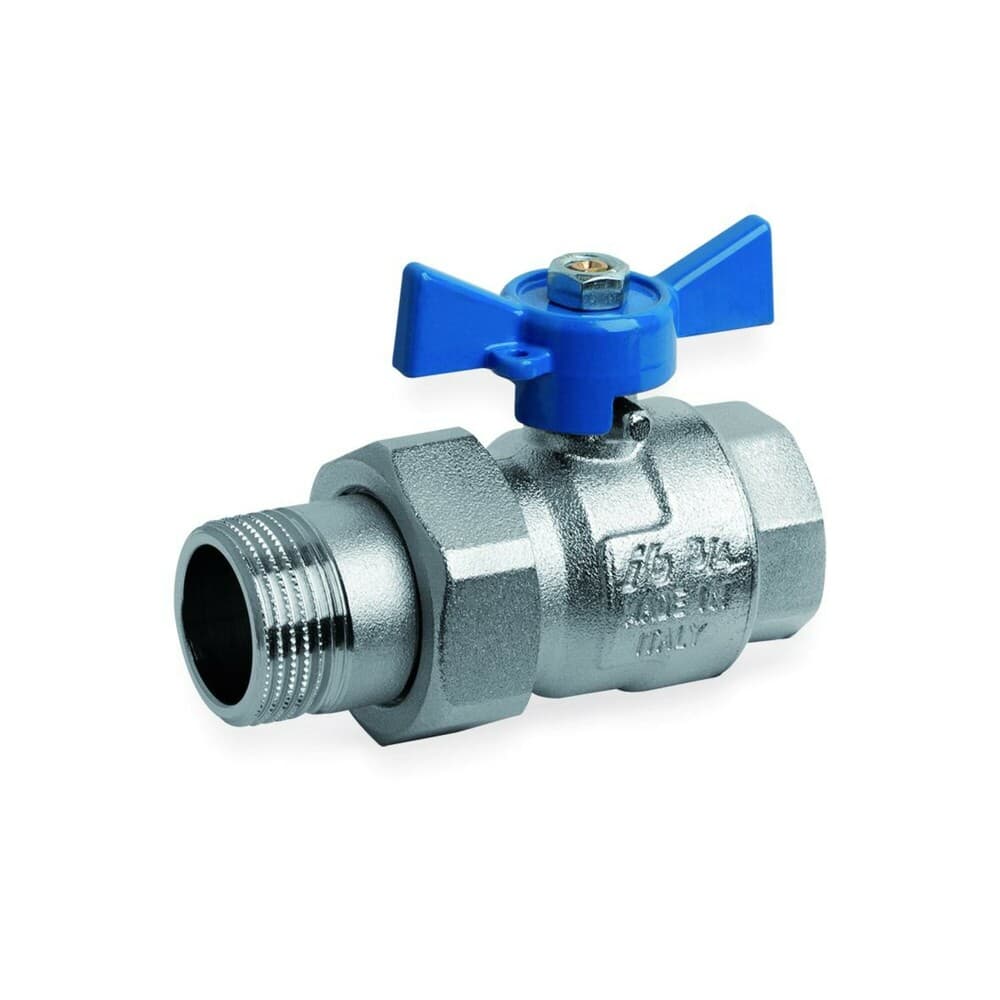 SYSTEMPEX robinet à bille passage intégral levier bleu D 4/4"F 4/4"M