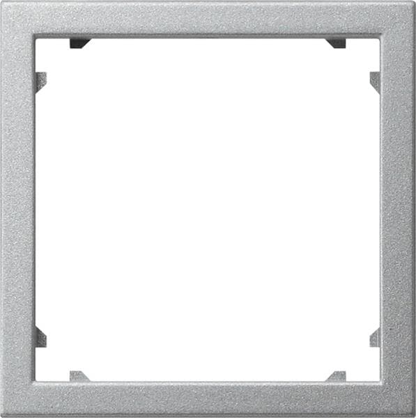 Cadre adaptateur avec découpe carrée pour appareils avec cache (45 x 45mm) teinte Alu - le cadre