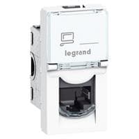 RJ45 cat5E UTP 1 module Blanc LCS² Mosaic couleur Blanc
