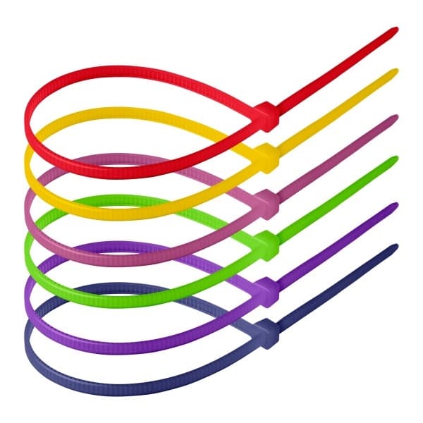 Collier de câblage assortiment fluo, 4,8 x 300mm, 120 pièces