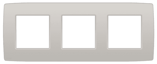 Plaque de recouvrement triple, entraxe de 71 mm, couleur Niko Original light grey