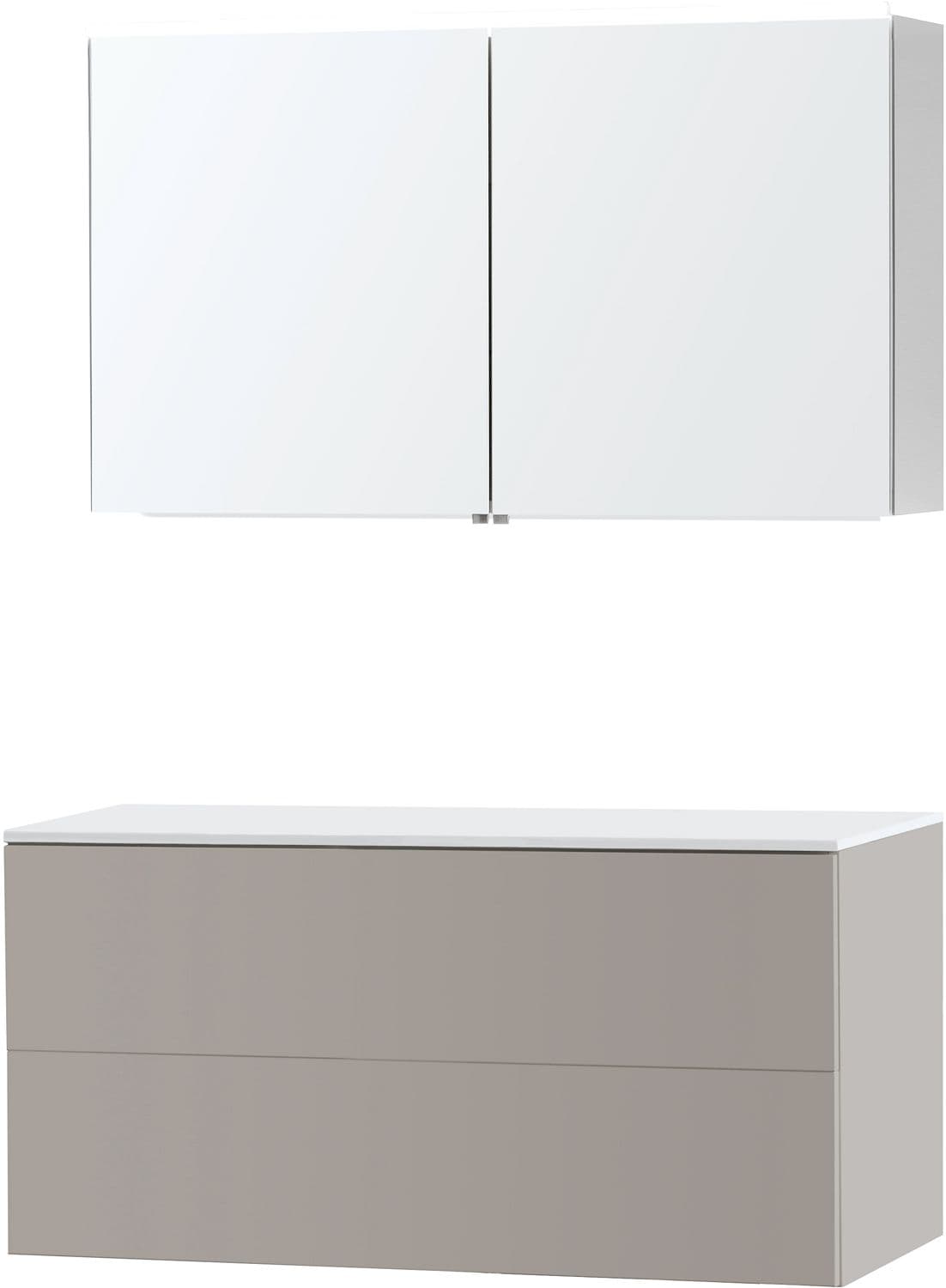MEUBLE PURO DUO GRIS 120 SOLID A POSER ARMOIRE TOILETTE