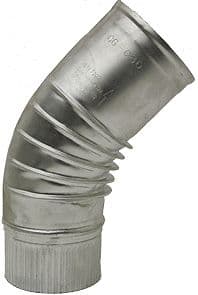 COUDE ALUMINIUM 45°. 150MM