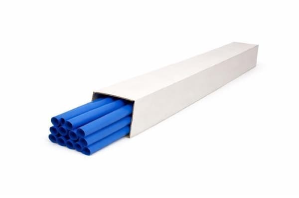 Gaine thermorétractable double paroi avec colle 25,40 - 8,47mm Bleue Lsoh PE en boîte de 6 pièces