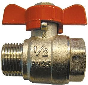 ROBINET A BILLE PASSAGE INTEGRAL MF 1/2" MANETTE PAPILLON