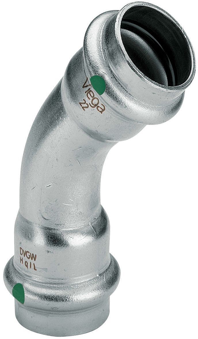 COUDE 45°FF 22MM SANPRESS INOX VIEGA