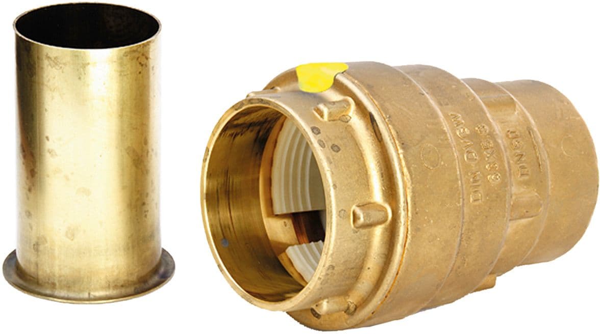 RACCORD PE-PUSH GAZ + BAGUE RENFORCEMENT 5/4"F-40MM