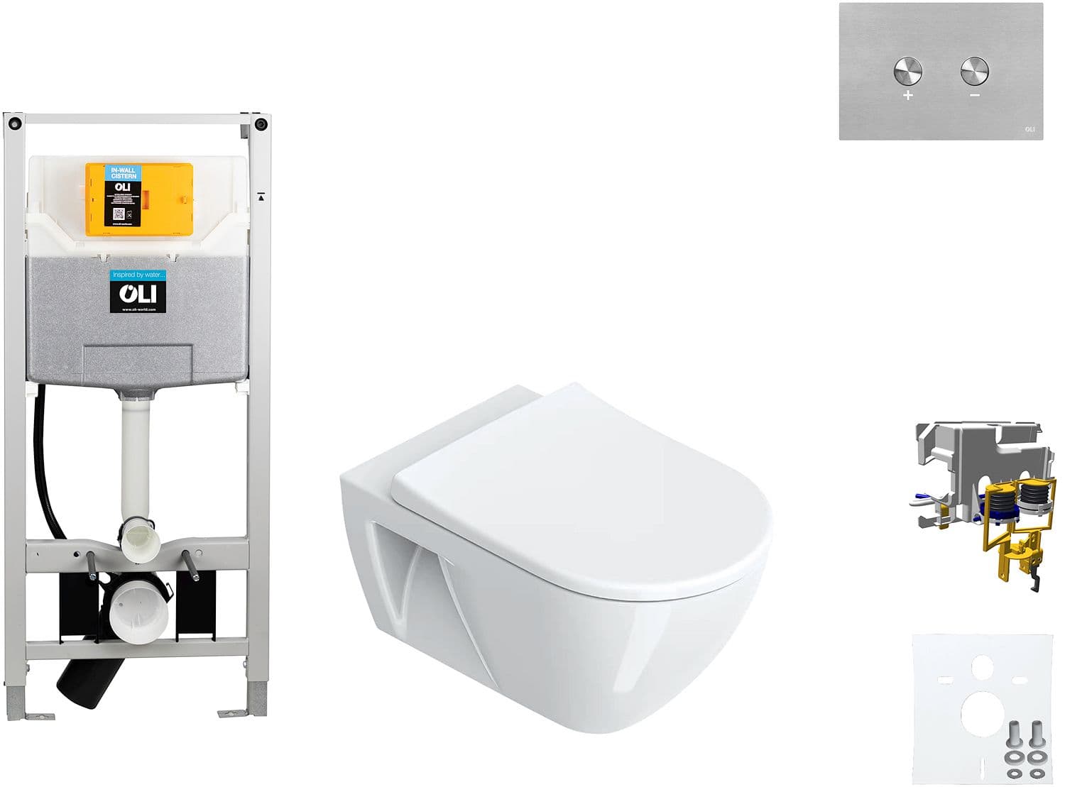 WALLFIX OLI WC SUSPENDU SFERA ECO CATALANO BLINK INOX