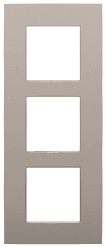 Plaque de recouvrement triple, entraxe de 60 mm, verticale, couleur Niko Intense bronze coated