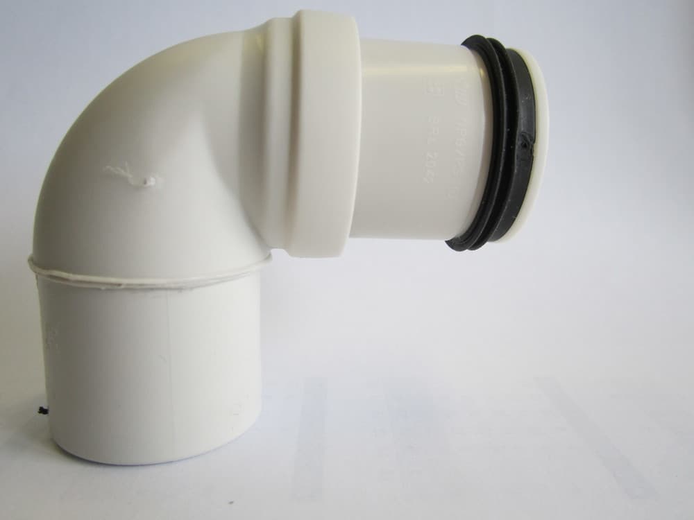 Pipelife Smartline PP coude siphon avec 1 raccord et 1 côté lisse D40 x D 32 blanc
