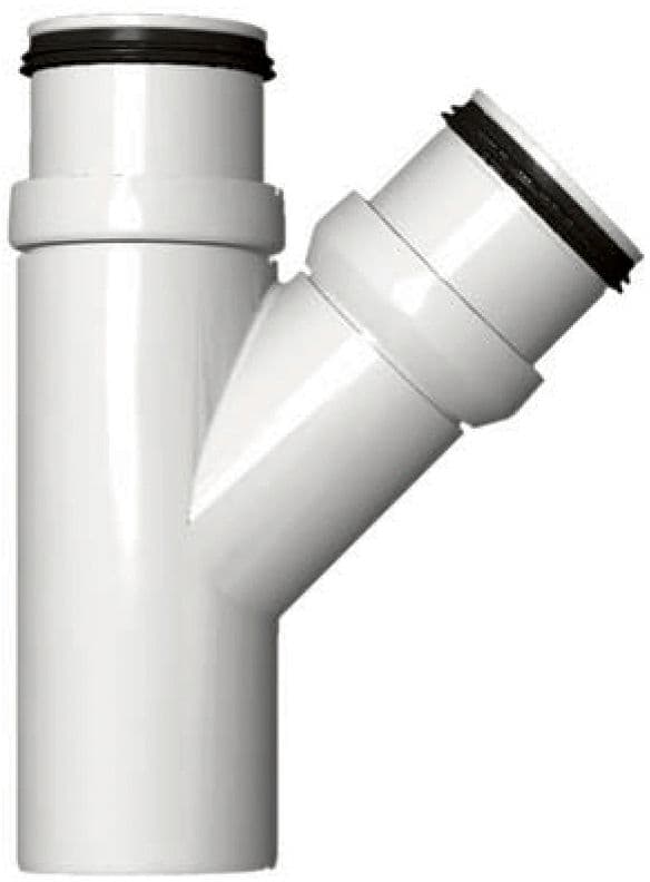 T PP 45° MMF 50X50MM BLANC