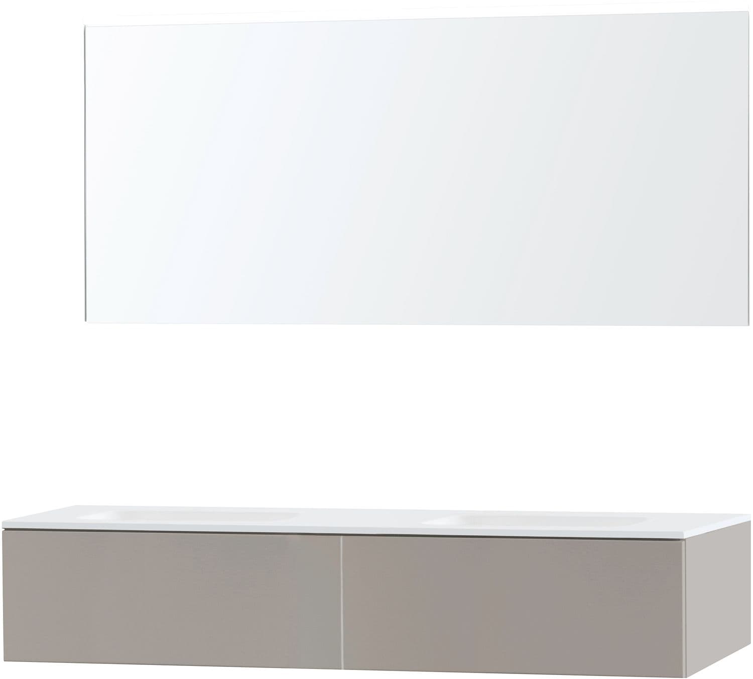 MEUBLE PURO DUO GRIS 160 1 TIROIR SOLID MOLTO MIROIR