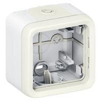 Plexo boîtier 1 poste entrées à embouts Blanc