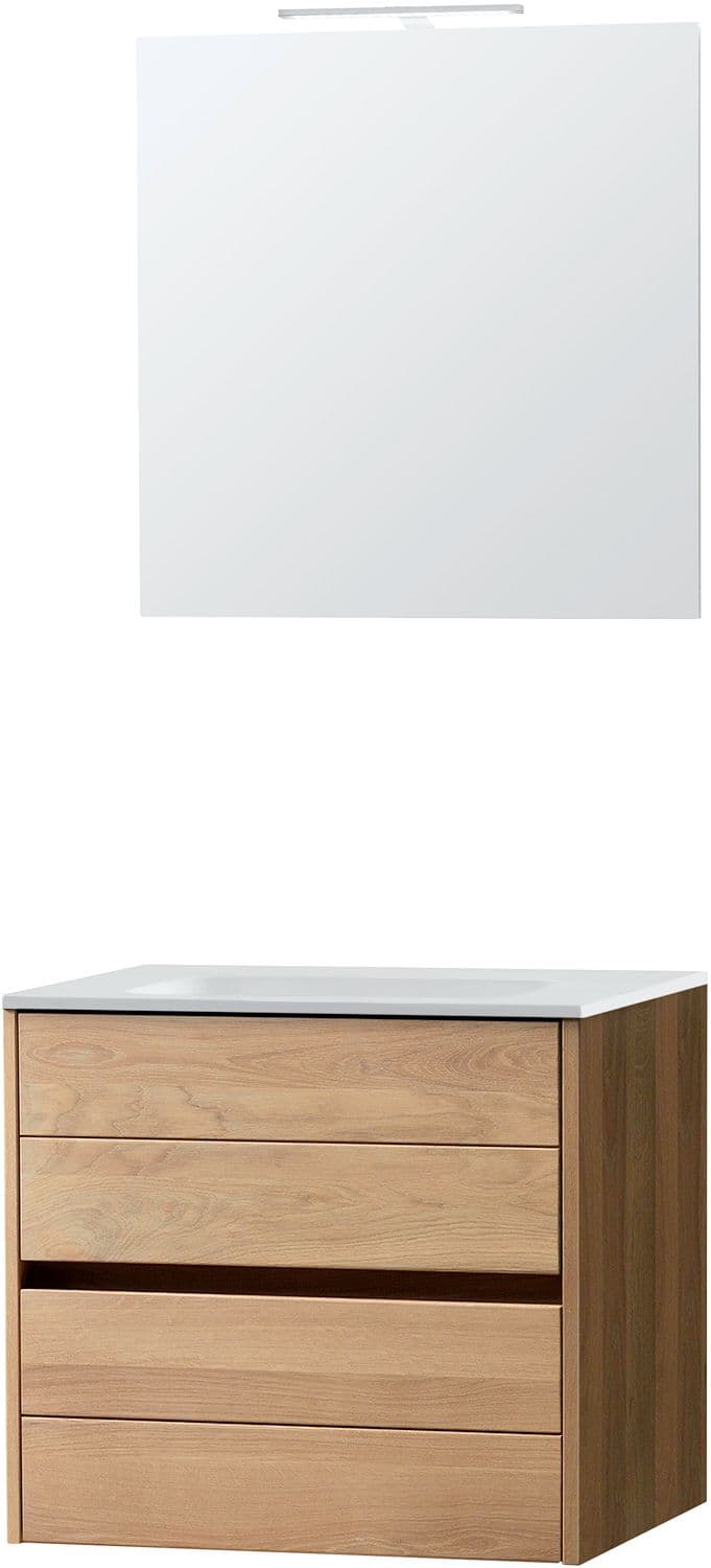 MEUBLE COMBO CHENE MASSIF 70 SOLID MIROIR
