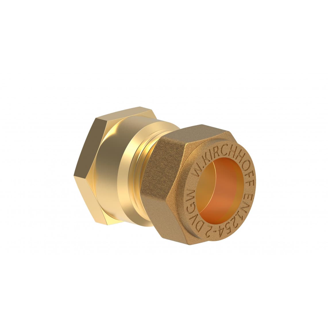 989456117 LT pièce intermédiaire, vierge, 12 mm x 3/8" F, raccord à serrer pour tube en cuivre,