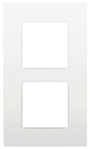 Plaque de recouvrement double, entraxe de 60 mm, verticale, couleur Niko Intense white