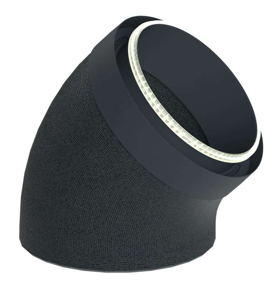 Duco DucoFlex Star coude isolé 45° avec raccord D180