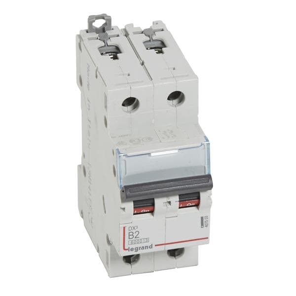 Disjoncteur DX³ 6000A / 10kA 2 pôles courbe B 02A 230 / 400V - 2 modules