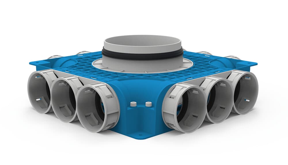 Vent-Axia VTVGS 69 160 subcollecteur 12 x D 69 mm et D 160 mm
