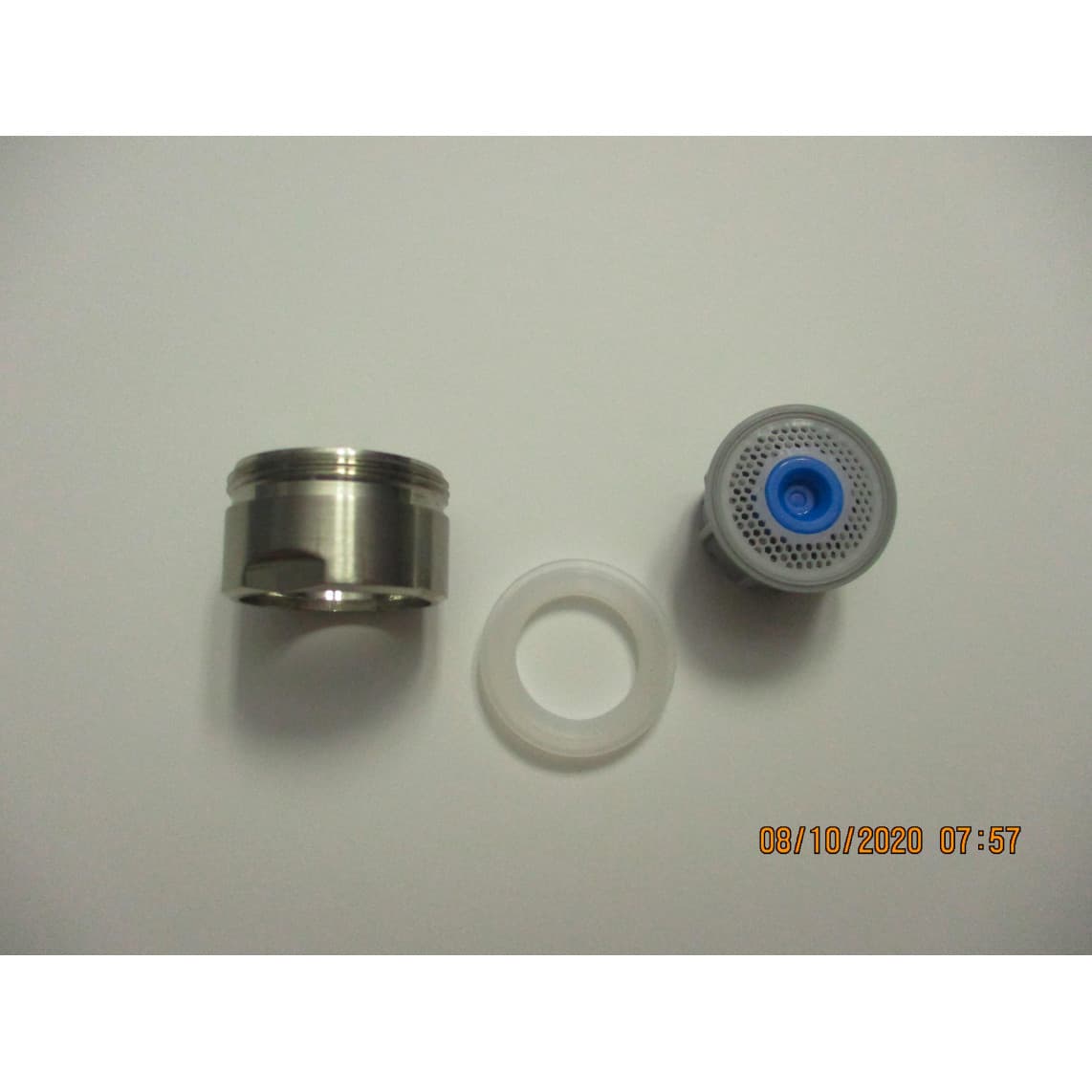 02339 Aérateur anti-goutte avec boîtier, aspect inox, M24x1 AG