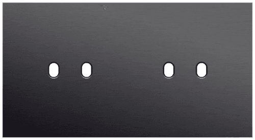 Plaque de recouvrement double, horizontale 71 mm d'entraxe, pour des fonctions de commutation double, couleur Niko Toggle alu black brushed