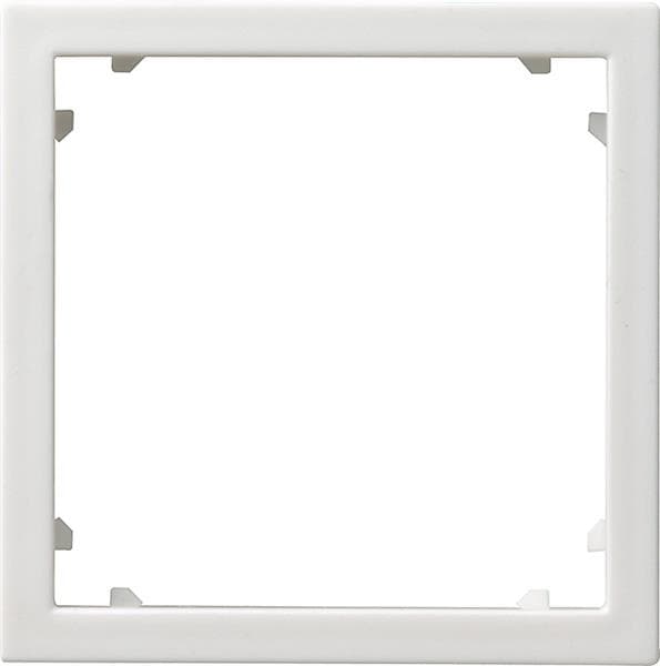Cadre adaptateur avec découpe carrée pour appareils avec cache (45 x 45mm) Blanc brillant - le