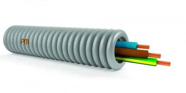 Tube précâblé Vob 3G2.5 diamètre 16mm en rouleau de 100m classe CPR: ECA