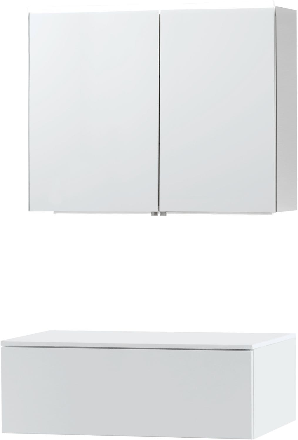 MEUBLE PURO SOLO BLANC 90 1 TIROIR SOLID A POSER ARMOIRE TOILETTE