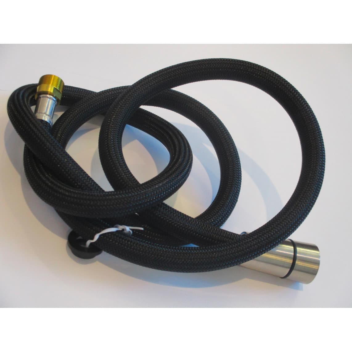 02340 Flexible de douche à vaisselle, aspect noir/inox, écrou conique long, 120 cm