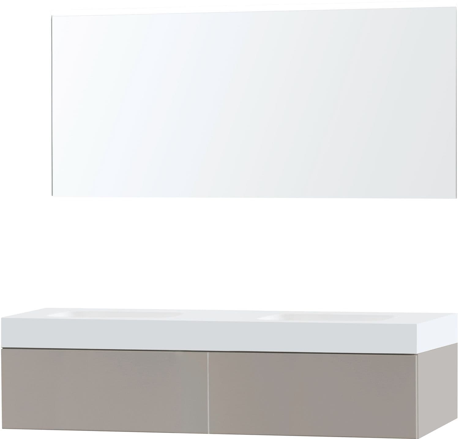 MEUBLE PURO DUO GRIS 160 1 TIROIR SOLID PURO MIROIR