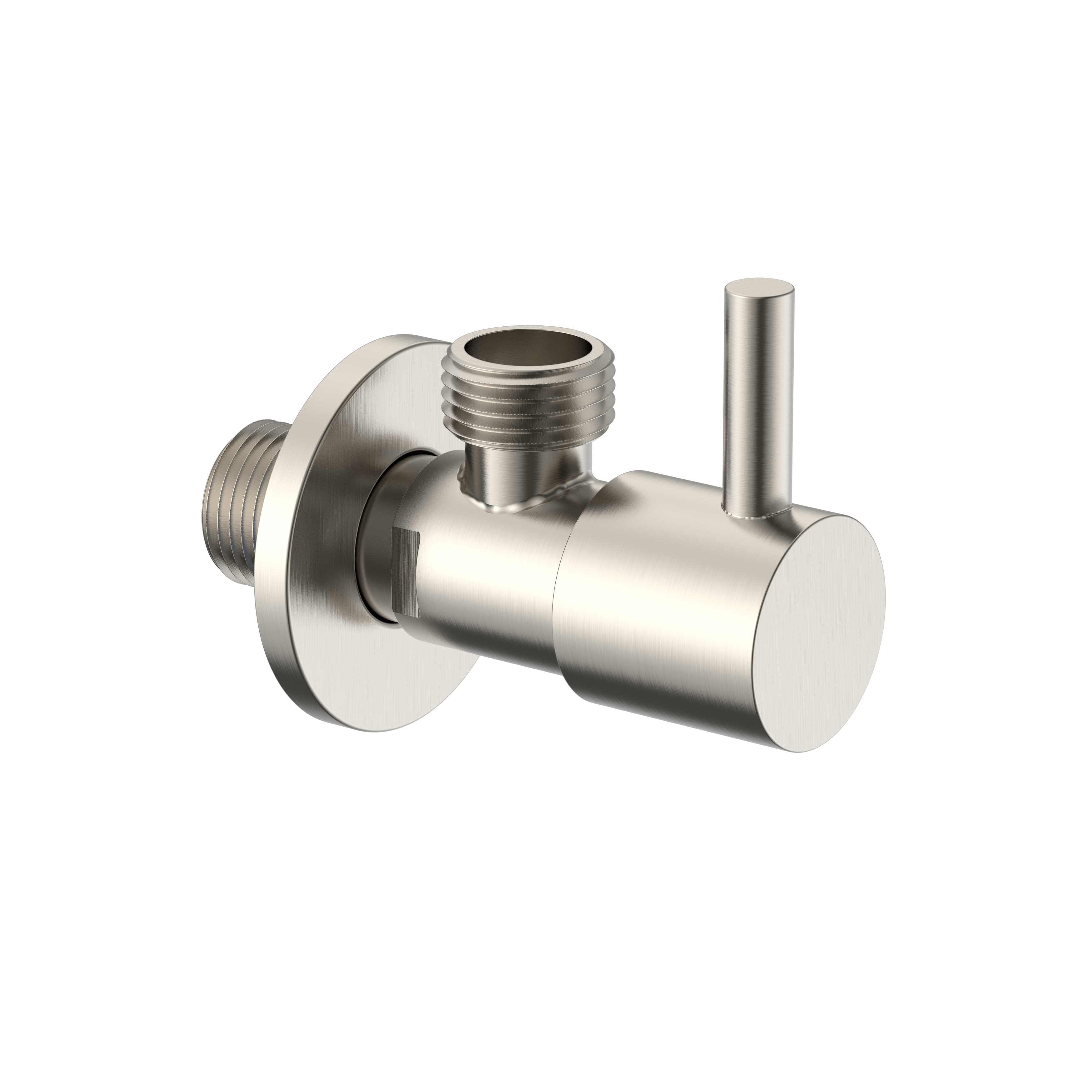 UNIFORMA ROBINET D’ARRÊT D’ANGLE – 1/2" X 3/8" – ACIER INOX BROSSÉ