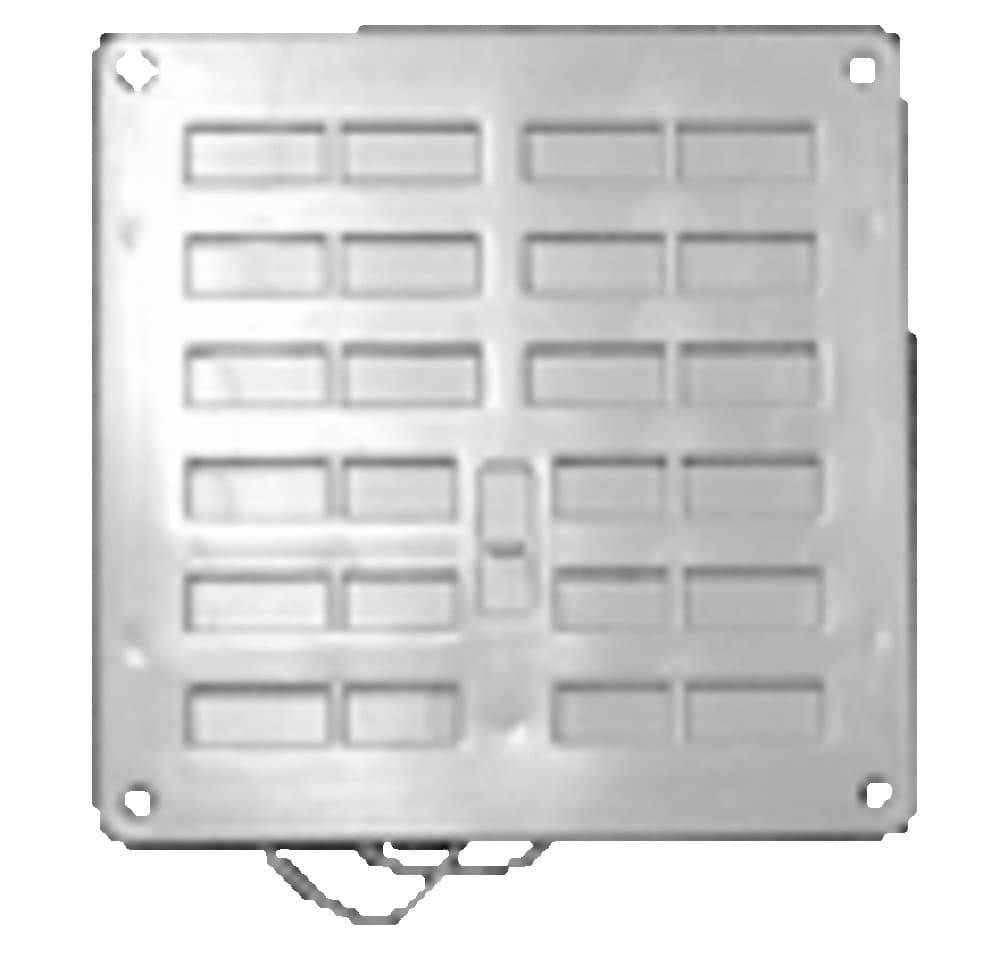 GRILLEVENT 16X16 BLC+CORDE