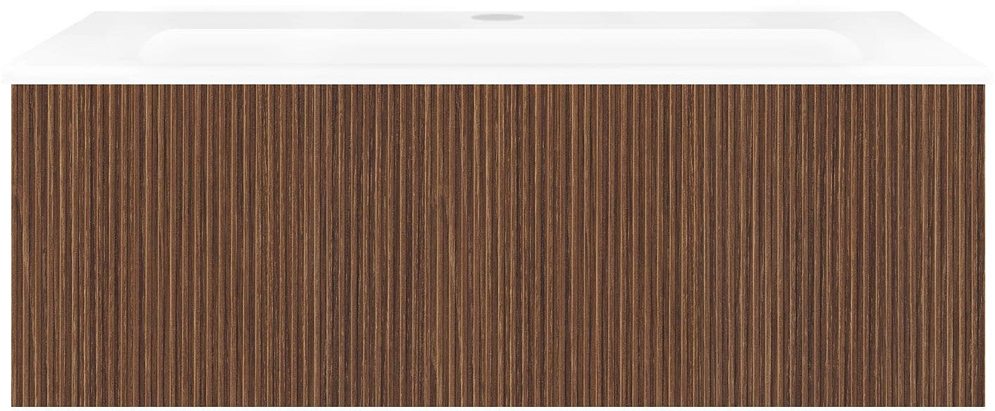 SOUS MEUBLE COFFEE 1 TIROIR 90 NOYER SMARTLINE+LAVABO PORCELAINE BLANC