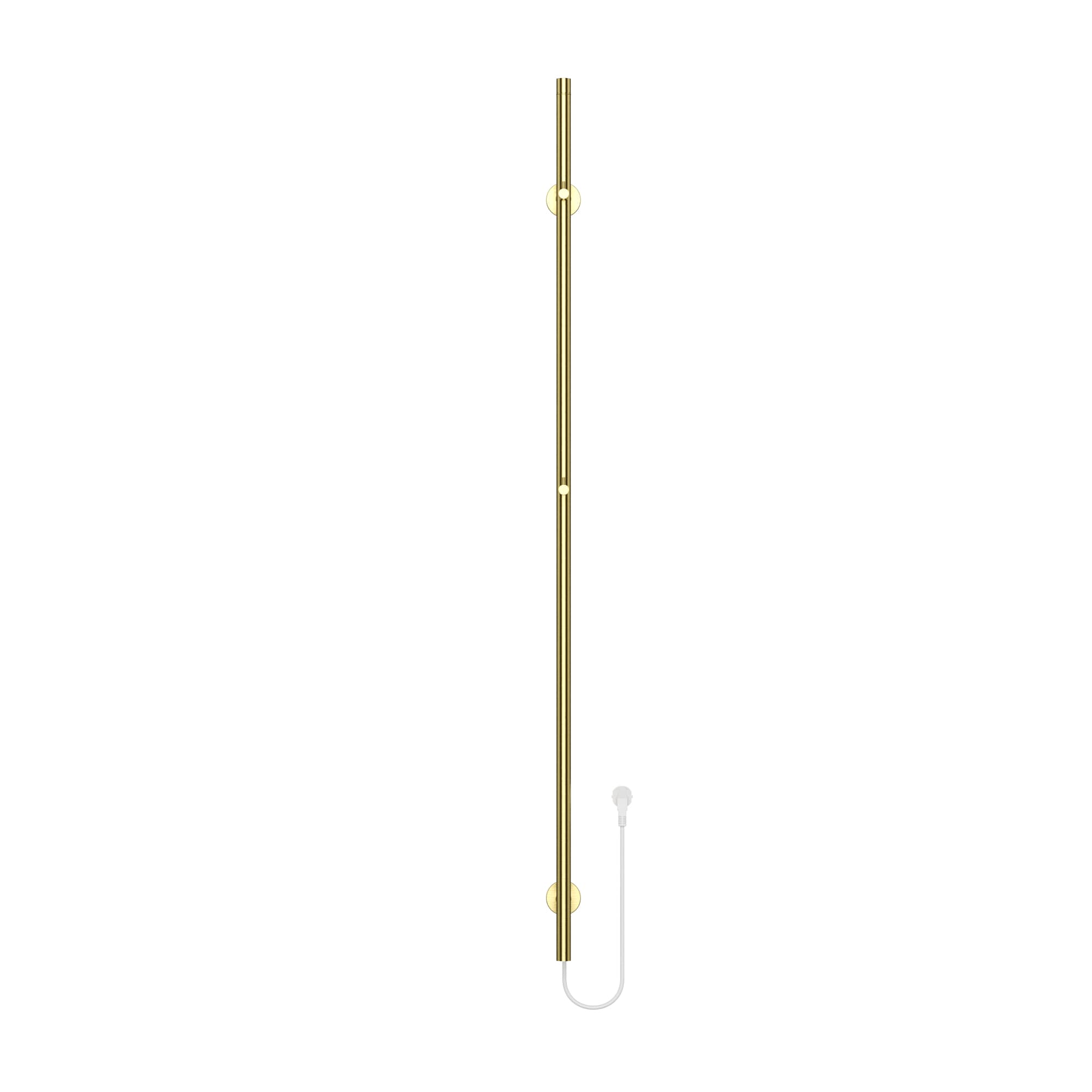 BELRAD ROD SÈCHE-SERVIETTES À TIGE - ÉLECTRIQUE - SIMPLE - 60W - Ø2,5CM - 150X6,3X12,7 CM - OR BROSSÉ